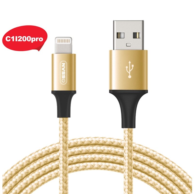 Cáp dù sạc nhanh Ossan Lightning dài 2m chíp cải tiến OS-C1I200pro