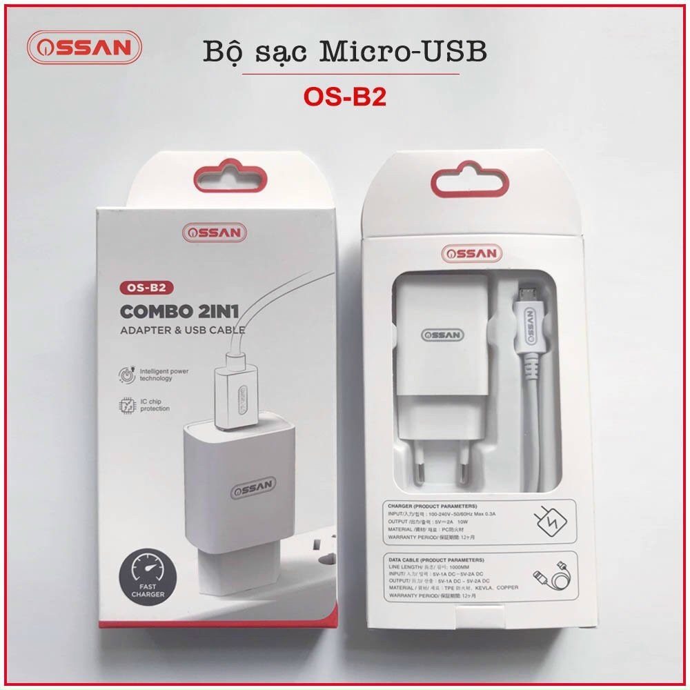 Combo sạc nhanh Micro chân tròn OS-B2