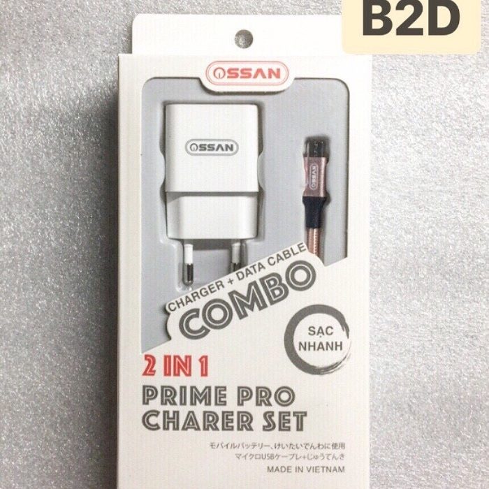 Combo sạc nhanh dây Micro bện dù chống đứt OS-B2D