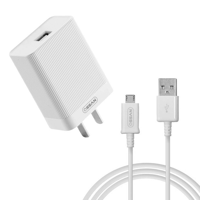 Combo sạc nhanh Ossan củ 5V-2A dây micro usb dài 1m OS-B6M