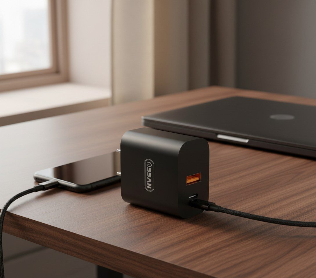 Củ sạc nhanh Ossan 20W 2 cổng Type-C + USB PD 3.0 OS-PD20W - ảnh 2