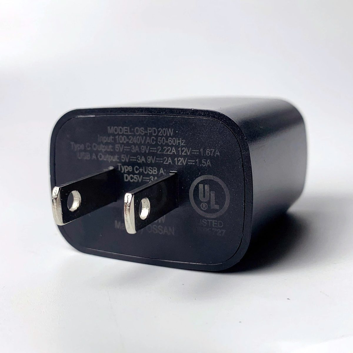 Củ sạc nhanh Ossan 20W 2 cổng Type-C + USB PD 3.0 OS-PD20W - ảnh 5
